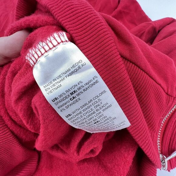 Chicos Zenergy Sweater Womens 12/14 US Red Long Sleeve Side Zippers - Picture 5 of 5